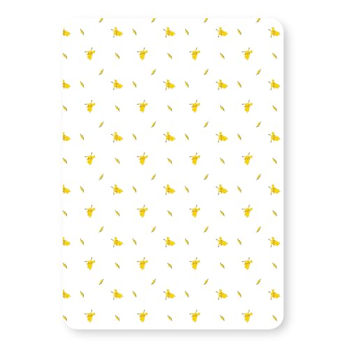 Pokemon Official Double Fitted Bedsheet - Shot Design - Pikachu Character Bedding - Designed for Double Beds - Soft Polyester with Elastic Edge - Perfect for Kids Bedroom
