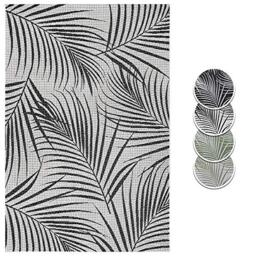 Hanse Home Sumatra Flat Weave Indoor and Outdoor Rug, Colours: Cream/Black, Size: 160 x 230 cm