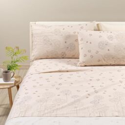 Caleffi - Double Bed Set with Double Bed Sheets 100% Cotton 240 x 280 cm, Double Fitted Sheet 180 x 200 cm for Mattress 25 cm High, 2 Pillow Cases for Bed 50 x 80 cm