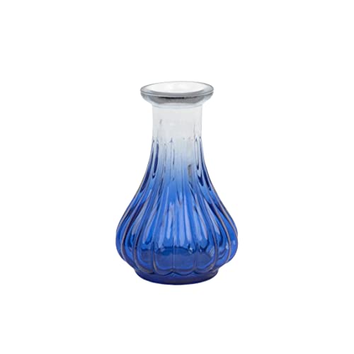 Talking Tables Small Blue Recycled Glass Bud Vase - Small Flower Holder - Table Centrepiece