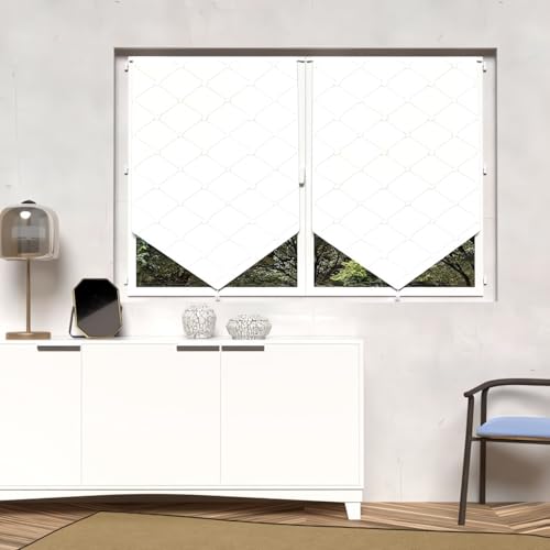 Soleil d'ocre, Pauline Pair of Half Curtain 60 x 90 cm
