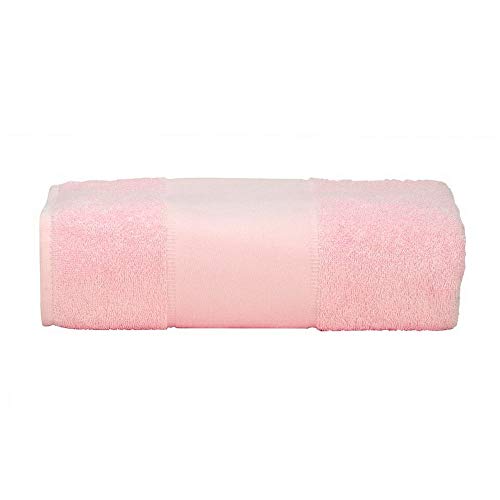A&R Towels Print-Me Bath Towel, Light Pink, One Size 50x140cm