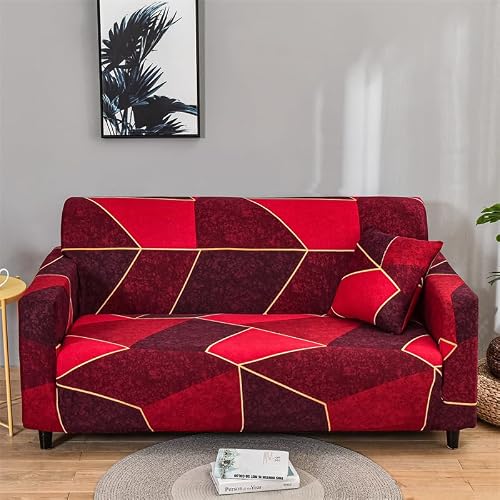 HOOBUY Printed Sofa Cover Stretch Couch Covers Patterned Sofas Seater Slipcovers for 4 Cushion Couch Set (HF, 4 Seater/Large 3 Seater)