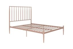 DHP Furniture Giulia Modern Metal Bed Millennial Pink Double