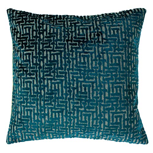 Paoletti Delphi Polyester Filled Cushion, Teal, 45 x 45cm