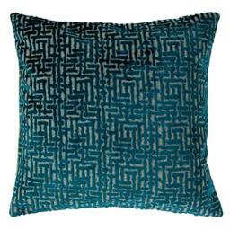 Paoletti Delphi Polyester Filled Cushion, Teal, 45 x 45cm