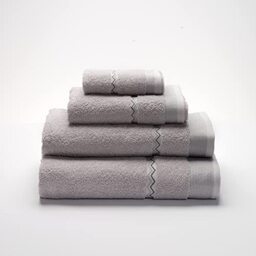 Sancarlos Piramide Bath Towel, 100% Cotton, Grey, Size 100 x 150 cm
