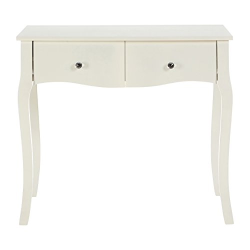 Premier Housewares, Dressing Tables Ivory White Dressing Table Wooden Vanity Table MDF Makeup Desk H73 x W83 x D50 cm