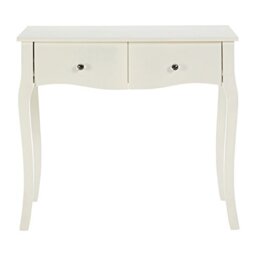 Premier Housewares, Dressing Tables Ivory White Dressing Table Wooden Vanity Table MDF Makeup Desk H73 x W83 x D50 cm