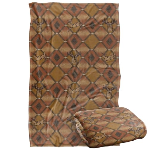 Jq Licensing - Jl-Jp Deer Southwest Brown Hunting Pattern Silky Touch Super Soft Throw Blanket 91 x 147 Cm