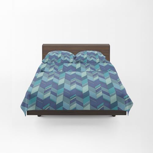 Guzzini Classic – Percale Cotton Bed Set with Double Bed Sheets 180 x 280 cm + 1 Fitted Sheet with Fitted Sheet 125 x 200 cm Mattress 30 cm + 2 Pillow Cases for Bed 50 x 80 cm