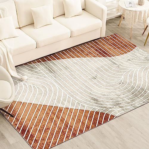 GONICVIN Living Room Rug, Fluffy High Pile, Super Soft Shaggy Rug, Modern Non-Slip Underside Rug for Bedroom, Children's Room, 80 x 120 cm