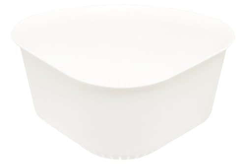Premier Housewares White Triangle Sink Strainer Space-Saving, Non-Skid Design Storage Box With Lid Kitchen Storage Containers Food Containers 23 x 16 x 12