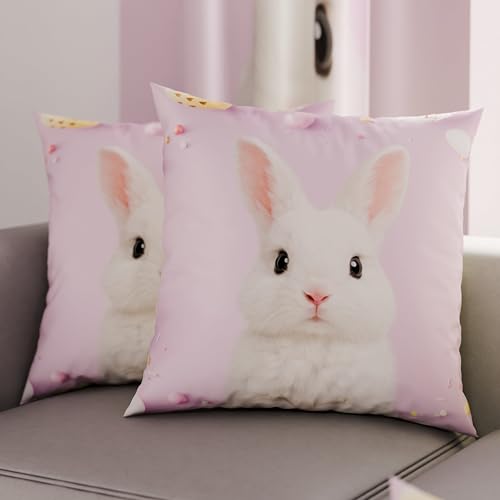 PETTI Artigiani Italiani - Set of 2 Easter Cushion Covers 40x60 cm in Microfibre, Easter Decorative Cushions for Bedroom, Sofa and Living Room, 2 Decorative Pillow Covers, 100% Made in Italy