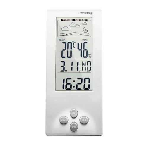 TROTEC BZ06 Weather Station Thermo-Hygrometer with Snooze Function, LED Display, Temperature in Degrees Celsius or Fahrenheit