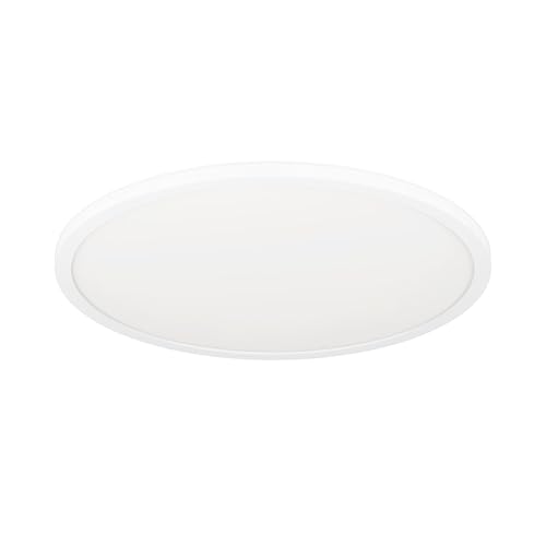 Eglo Connect.z Smart Home LED Ceiling Light Rovito-Z, Ø 16.5 inches, Lighting with app and Voice Control Alexa, White tunable Lights (Warm - Cool White), RGB Backlight, dimmable, White
