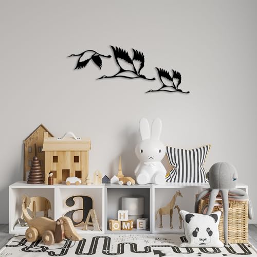 Stylish Black Decorative Metal Wall Accessory Set (3 Pieces) - 100% Metal, 1 mm Thickness - Perfect for Home Decor, Modern & Elegant Design