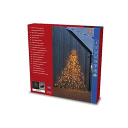 Konstsmide 4041-800 LED Light Curtain Triangle with Star, 304 Amber Diodes, 30 V, Outdoor (IP44), 3.6 W, Black Cable