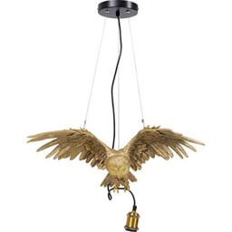 Kare Design Pendant Light Animal Owl, Gold, 60x57x14 cm, Pendant lamp, Ceiling Light, Home Lighting, Modern, no Bulb Included, Living Room