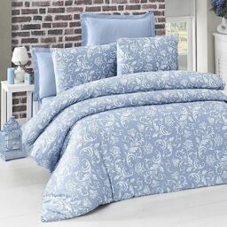 WELL HOME MOBILIARIO & DECORACIÓN Duvet Cover Set + 2 Pillowcases 240 x 220 cm Blue White