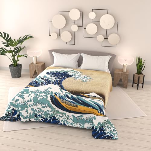SD51 Summer Quilt 100 g Dream of Author Made in Italy, Digital Print Quilted Bedspread 100% Polyester Microfibre, Double Bed Blanket 260 x 270 cm