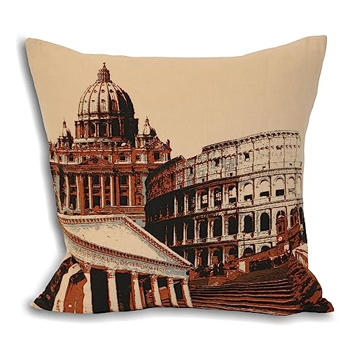 Paoletti Rome City Feather Cushion,Cream,45 x 45cm