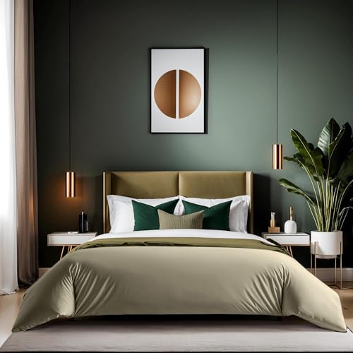 Nuit Des Rêves Beige Ranforce Single Quilt Cover, 135 x 200 cm, 100% Cotton, 155 Thread Count, Button Closure, Machine Washable at 30°C, Soft & Durable Bedding
