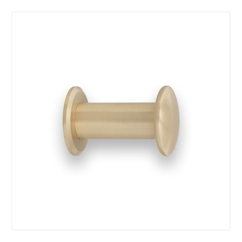 EVI Herrajes - Coat Hook - Brass Wall Hanger - Matte Finish - for Hanging Clothes, Coats or Towels - Towel Rail with Invisible Screw - 188CBLMT