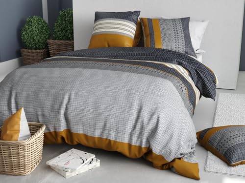 Elka Duvet Cover 240 x 220 cm + 2 Pillowcases Cotton 57 Thread Count