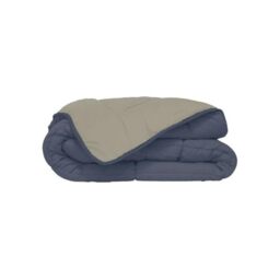 POYET MOTTE - Calgary Range - Two-Tone Polyester Petrol/Putty Duvet - 140 x 200 cm