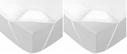 douceur d'intérieur, Shelly Waterproof Mattress Protector with Elastic Bands (160 x 200 cm) White with TPU Sponge (Pack of 2)