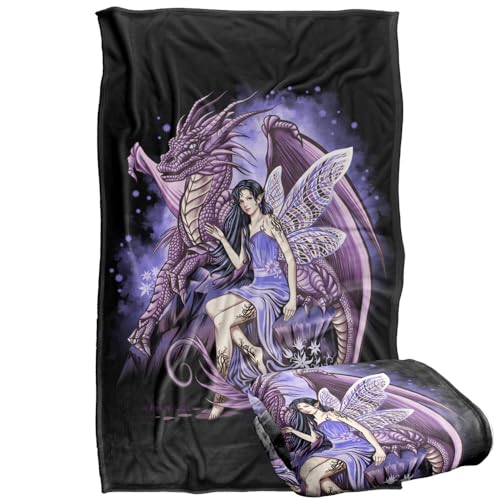 Jq Licensing - En Protectors Of The Realm Fairy And Dragon Silky Touch Super Soft Throw Blanket 91 x 147 Cm