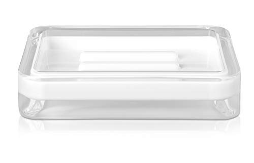 M??ve Line soap dish 12 x 8,5 x 2,5 cm made of acrylic, white
