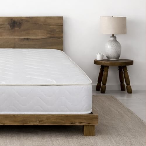 Starlight Beds 80x200 Mattress Brick Design Quilted Sprung Hybrid Mattress with Memory Foam Layer. Soft Firmness, 18cm Deep. (80 x 200cm), White