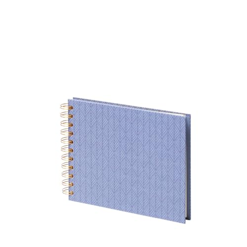 R??ssler Papier Leaf Blue 13291532000 Photo Album 220 x 151 x 25 mm 40 White Pages Photo Book for DIY Design