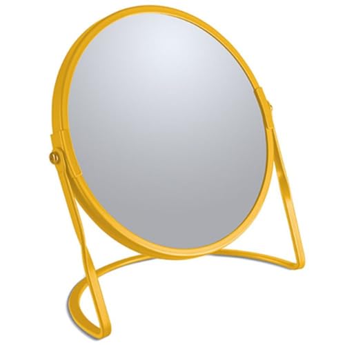 Spirella Akira Make-Up Mirror Cosmetic Mirror Bathroom Mirror 5x Magnification Sun Yellow Soleil Mat Unique Size