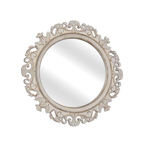 Romimex Natural Resin Wall Mirror 34 x 34 x 2 cm Round