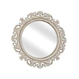 Romimex Natural Resin Wall Mirror 34 x 34 x 2 cm Round