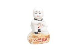TEA SOUL Porcelain Monk Statue, Porcelain, Multicoloured, 7.5 x 11.2 x 5 cm