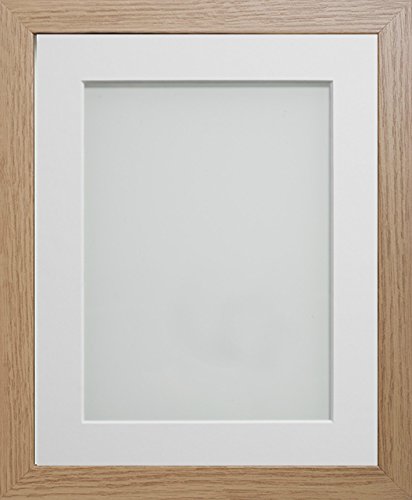 Frame Company Allington Beech Photo Frame with White Mount, 8x6 for 6x4 inch, fitted with perspex