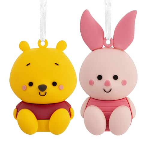 Hallmark Disney Winnie the Pooh and Piglet Better Together Magnetic Christmas Ornaments, Set of 2, Shatterproof