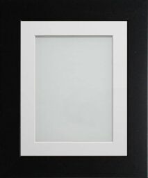 Frame Company Watson Matte Black Picture Photo Frame fitted with Perspex, 36x24 inch with White Mount for image size 30x20 inch