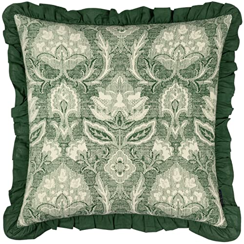 Paoletti Kirkton Feather Filled Cushion,Bottle Green,50 x 50cm