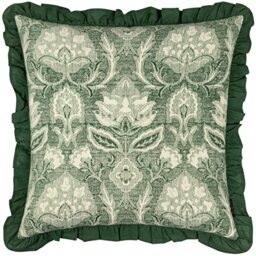 Paoletti Kirkton Feather Filled Cushion,Bottle Green,50 x 50cm