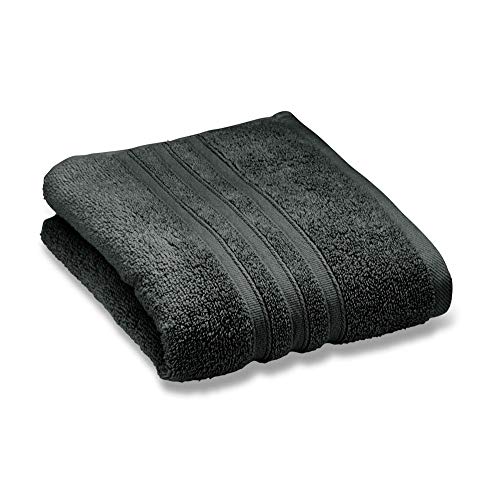 Catherine Lansfield Zero Twist Cotton 90x140cm Bath Sheet Pair Charcoal Grey