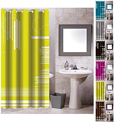 "MSV ""Graphic Shower Curtain, Green, 180 x 200 cm"