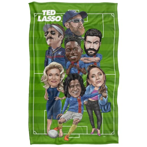 Ted Lasso Team Lasso On The Pitch Silky Touch Super Soft Throw Blanket 91 x 147 Cm