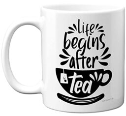 Stuff4 Tea, Dad Birthday Mug Present - Life Begins After Tea, Dad Birthday Mug Present from Son Daughter, Fathers Day Mug Gifts, Christmas Day Dad Secret Santa Gift