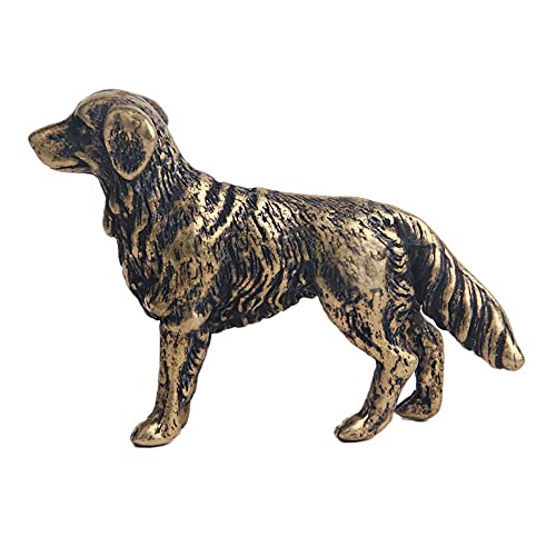 TEAMWILL Small Brass Metal Statue Ornament Animal Figurines Figurine House Decoration 1PC (Dog (1PC))