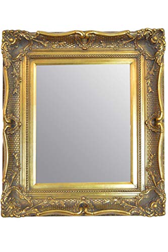 "FABULOUS RICH GOLD SHABBY CHIC ANTIQUE STYLE WALL MIRROR - 28"" x 32"" OVERALL SIZE (71cm x 81cm) - TV SHOW SUPPLIER - BEST PRICE ON AMAZON - ONLY AVAILABLE FROM SHABBY CHIC MIRRORS"